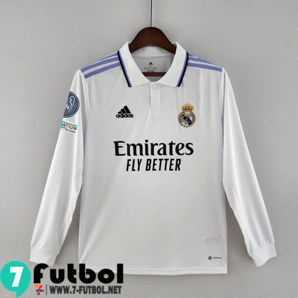 Camiseta Futbol Real Madrid Primera Hombre Manga Larga 2022 2023 KL06