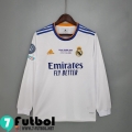 Camiseta Futbol Real Madrid Primera Hombre Manga Larga 2021 2022 KL07