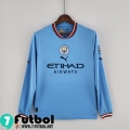 Camiseta Futbol Manchester City Primera Hombre Manga Larga 2022 2023 KL08