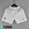 Pantalon Corto Futbol Brasil Blanco Hombre 2022 DK167
