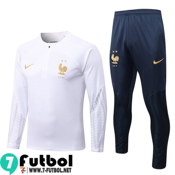 KIT: Chandal Futbol Francia Blanco Hombre 22 23 TG334