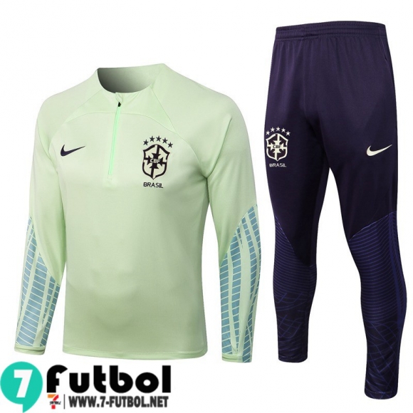 KIT: Chandal Futbol Bresil verde Hombre 22 23 TG349