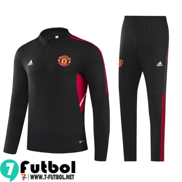 KIT: Chandal Futbol Manchester United negro Hombre 22 23 TG373