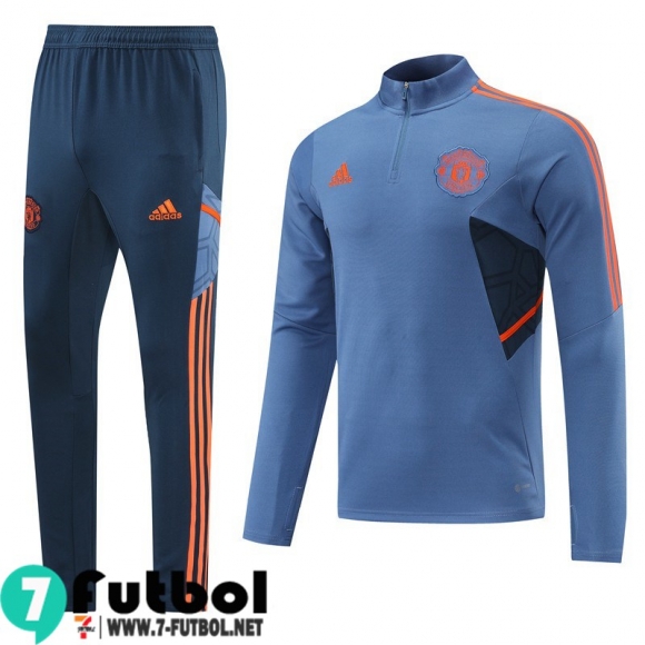 KIT: Chandal Futbol Manchester United azul Hombre 22 23 TG375