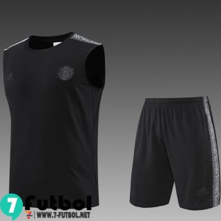 Chandal Futbol Sin Mangas Manchester United negro Hombre 22 23 TG402