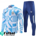 KIT: Chandal Futbol Manchester City Blanco azul Hombre 22 23 TG305