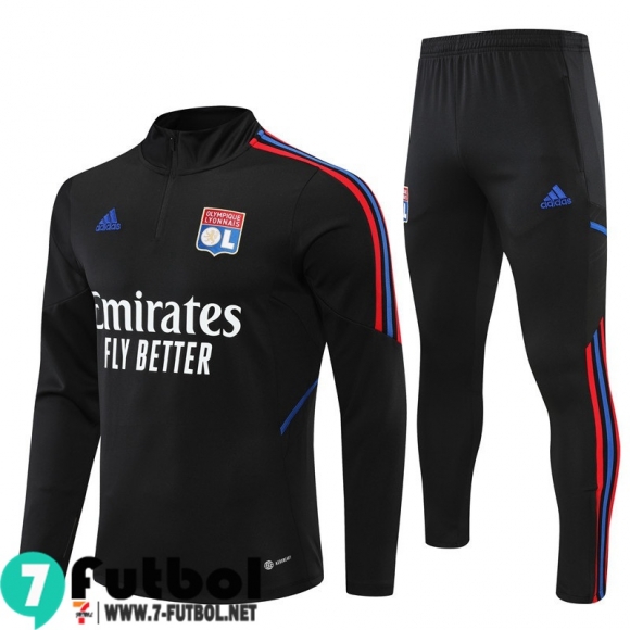 KIT: Chandal Futbol Lyon negro Hombre 22 23 TG306