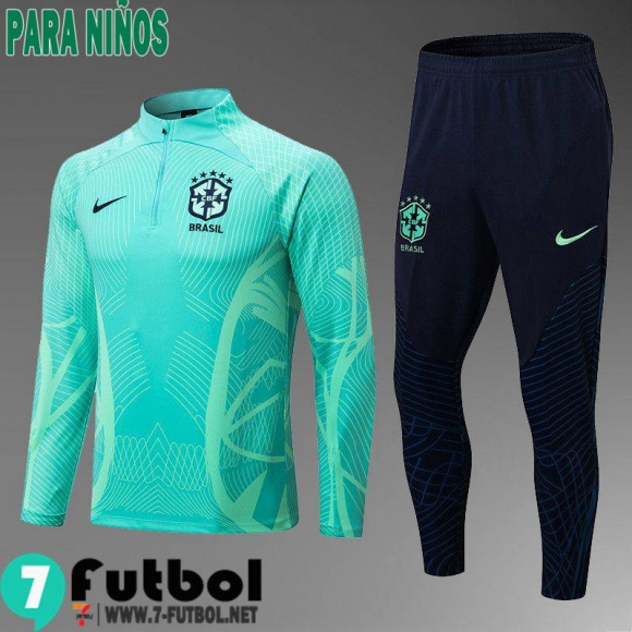 KIT: Chandal Futbol Bresil verde Ninos 22 23 TK340