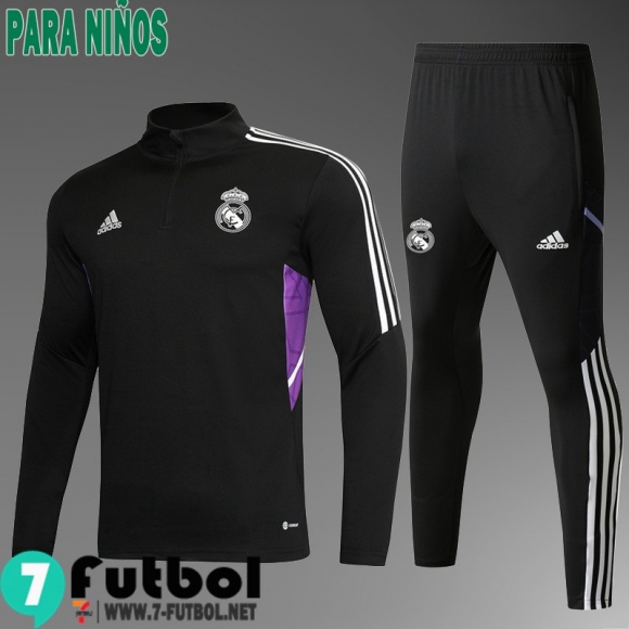 KIT: Chandal Futbol Real Madrid negro Ninos 22 23 TK343