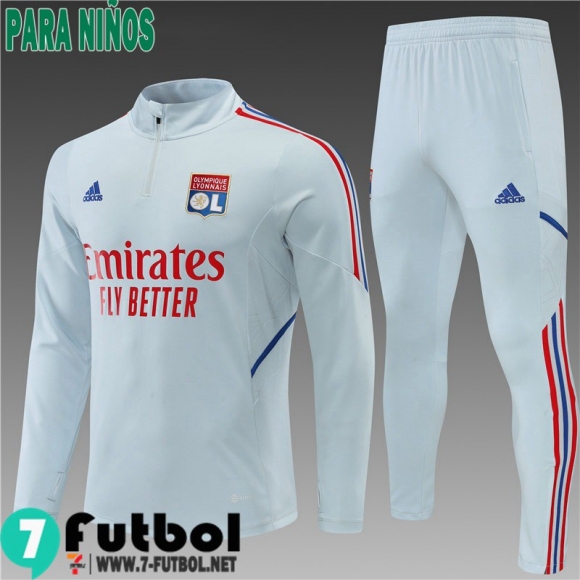 KIT: Chandal Futbol Lyon gris Ninos 22 23 TK311