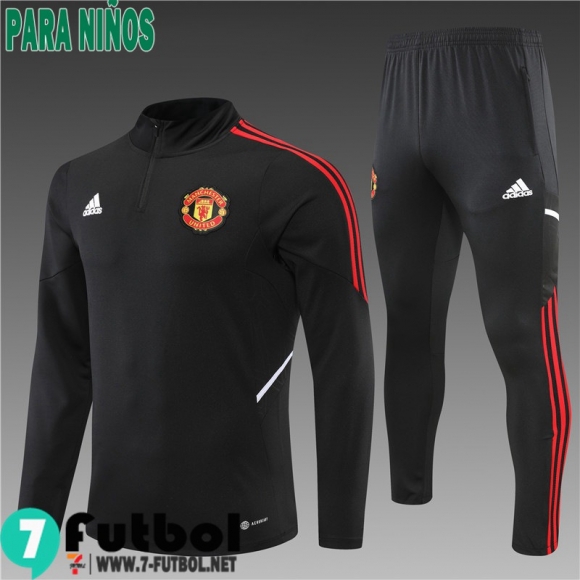 KIT: Chandal Futbol Manchester United negro Ninos 22 23 TK313