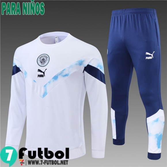 KIT: Chandal Futbol Manchester City Blanco Ninos 22 23 TK320