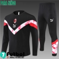 KIT: Chandal Futbol AC Milan negro Ninos 22 23 TK324