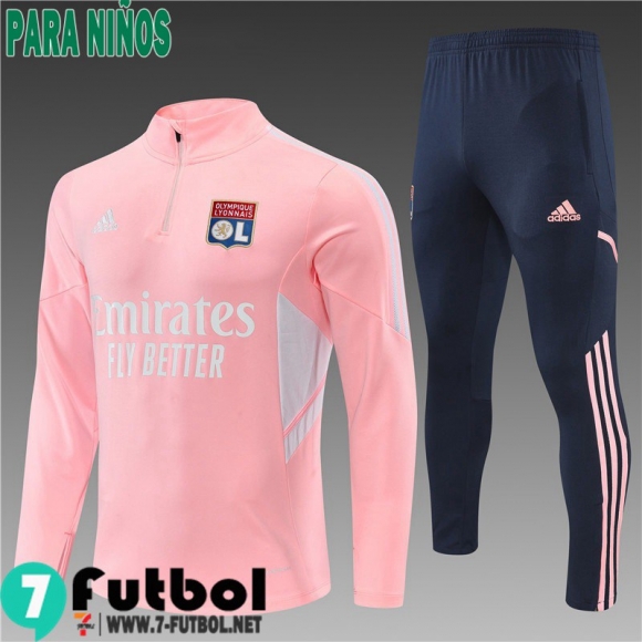 KIT: Chandal Futbol Lyon rosado Ninos 22 23 TK325