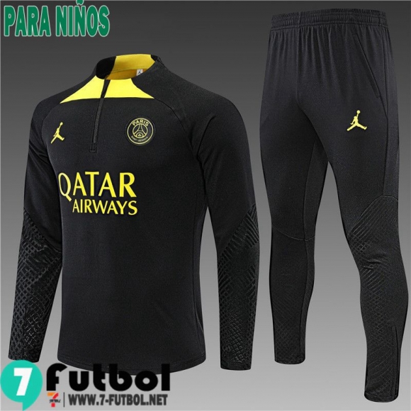 KIT: Chandal Futbol PSG negro Ninos 22 23 TK326