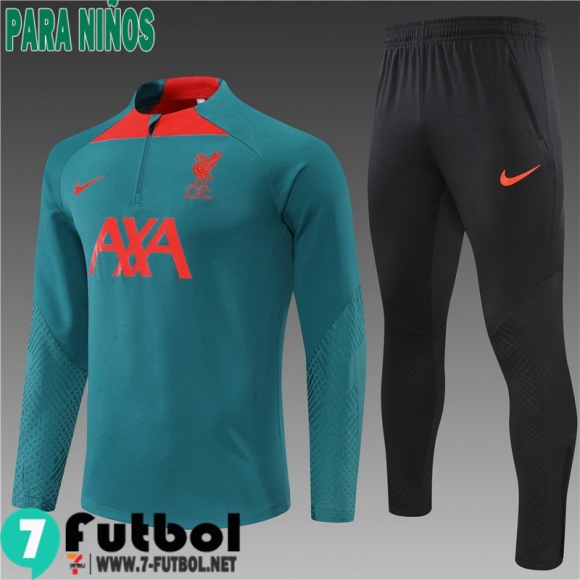 KIT: Chandal Futbol Liverpool verde Ninos 22 23 TK327