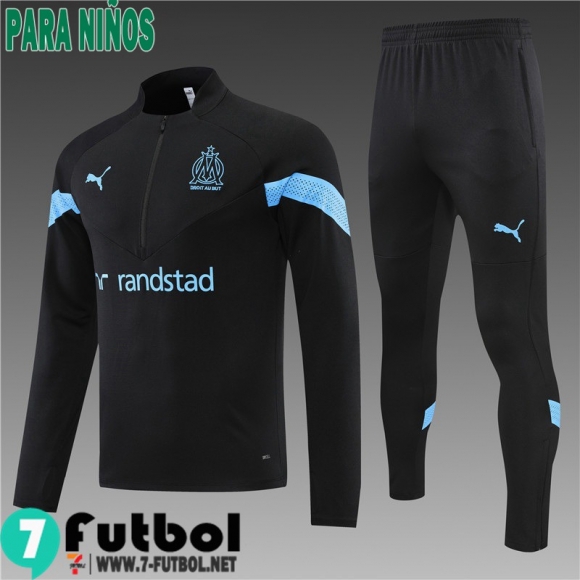 KIT: Chandal Futbol Marsella negro Ninos 22 23 TK331