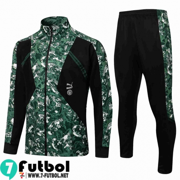 Chaquetas Futbol Manchester City verde Hombre 2021 2022 JK125