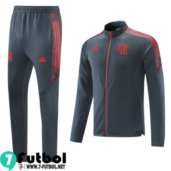 Chaquetas Futbol Flamenco Gris Hombre 2021 2022 JK137