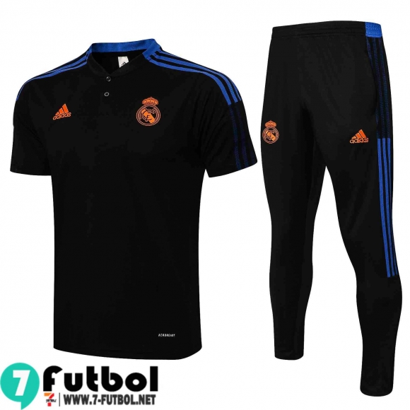 Polo Futbol Real Madrid negro Hombre 2021 2022 PL141