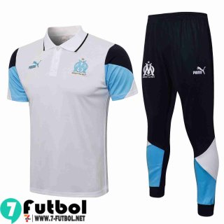 Polo Futbol Marseille blanco Hombre 2021 2022 PL147