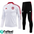 Chandal Futbol Manchester United blanco Hombre 2021 2022 TG88