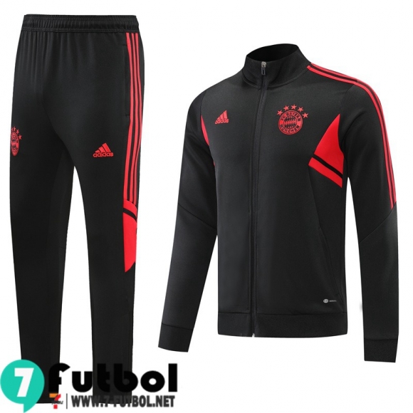 KIT: Chaquetas Bayern Munich negro Hombre 2022 2023 JK506