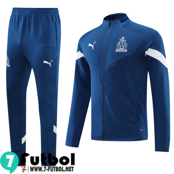 KIT: Chaquetas Olympique De Marsella azul Hombre 2022 2023 JK519