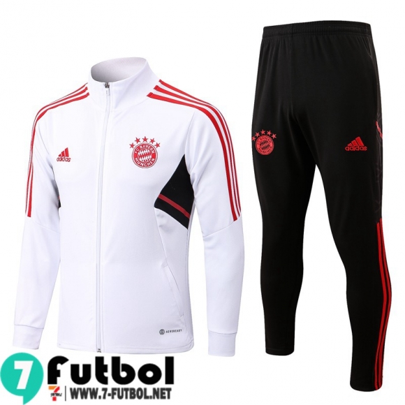 KIT: Chaquetas Bayern Munich Blanco, Blanca Hombre 2022 2023 JK528