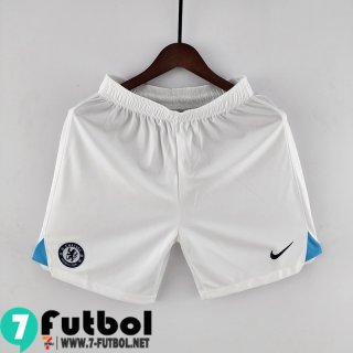 Pantalon Corto Futbol Chelsea Blanco, Blanca Hombre 2022 2023 DK192