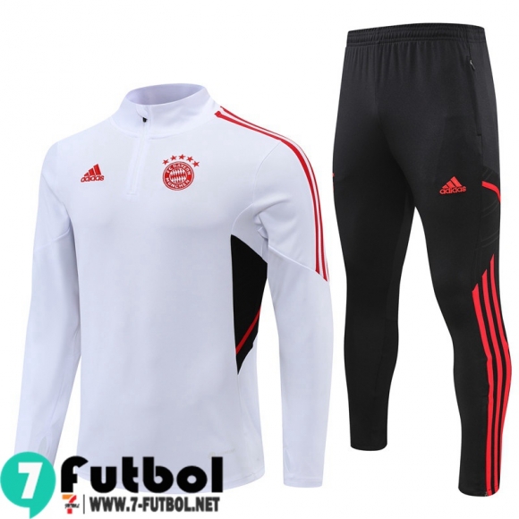 KIT: Chandal Futbol Bayern Munich Blanco, Blanca Hombre 2022 2023 TG422