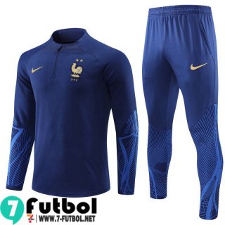 KIT: Chandal Futbol Francia azul real Hombre 2022 2023 TG435