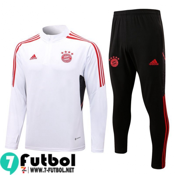 KIT: Chandal Futbol Bayern Munich Blanco, Blanca Hombre 2022 2023 TG441