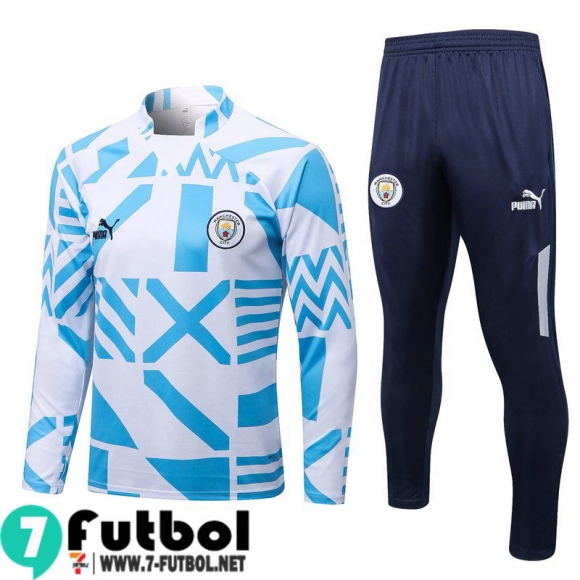 KIT: Chandal Futbol Manchester City blanco azul Hombre 2022 2023 TG445