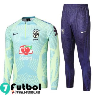 KIT: Chandal Futbol Brasil verde claro Hombre 2022 2023 TG451