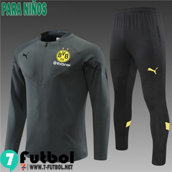 KIT: Chandal Futbol Borussia Dortmund Gris Ninos 2022 2023 TK350