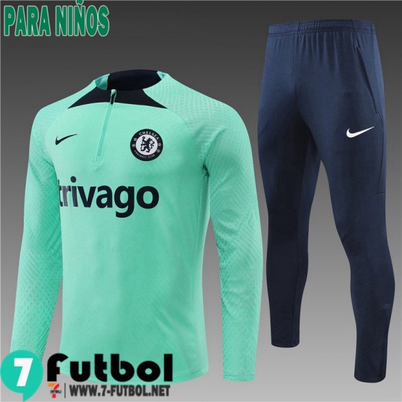 KIT: Chandal Futbol Chelsea verde claro Ninos 2022 2023 TK352