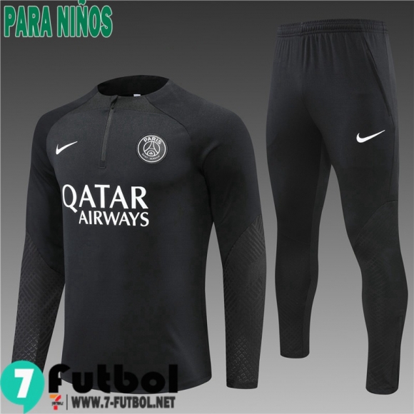 KIT: Chandal Futbol PSG Paris negro Ninos 2022 2023 TK362