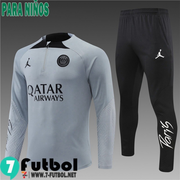 KIT: Chandal Futbol PSG Paris Gris Ninos 2022 2023 TK365