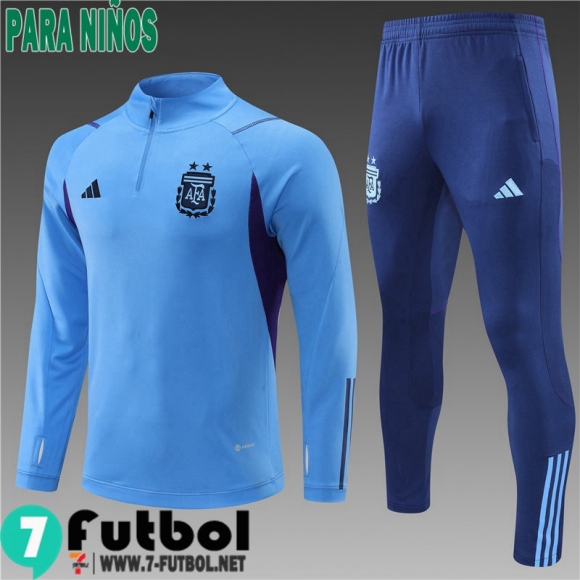 KIT: Chandal Futbol Argentina azul claro Ninos 2022 2023 TK372