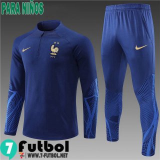KIT: Chandal Futbol Francia azul real Ninos 2022 2023 TK373