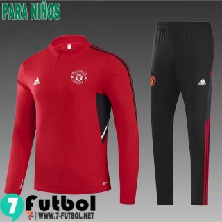 KIT: Chandal Futbol Manchester United Rojo Ninos 2022 2023 TK376