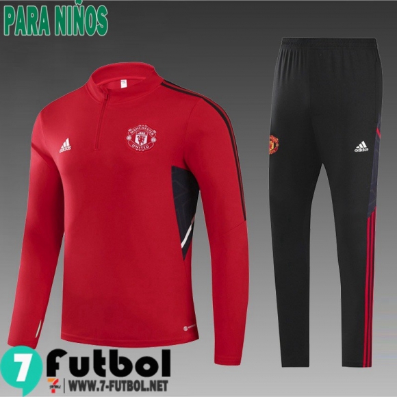 KIT: Chandal Futbol Manchester United Rojo Ninos 2022 2023 TK376