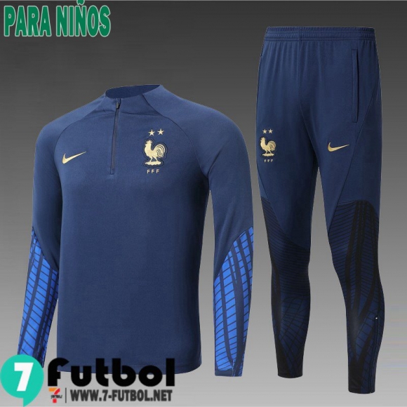 KIT: Chandal Futbol Francia azul Ninos 2022 2023 TK379