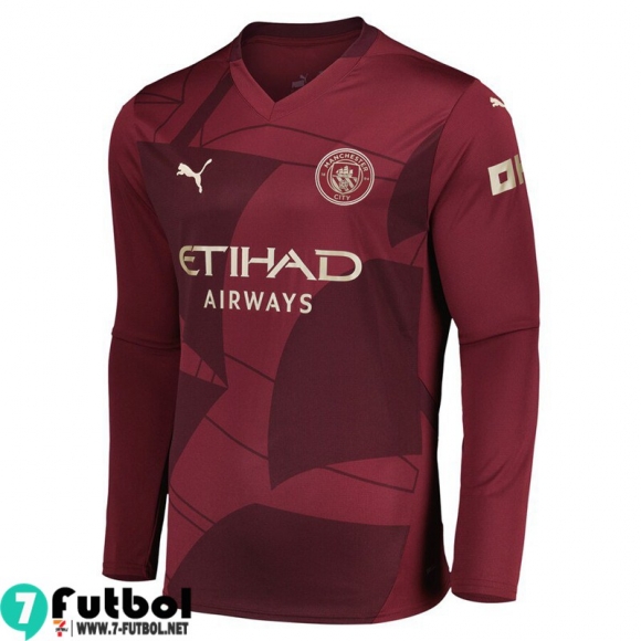 Camiseta Futbol Manchester City Tercera Hombre Manga Larga 24 25 Camiseta Futbol Manchester City Tercera Hombre Manga Larga 24 25