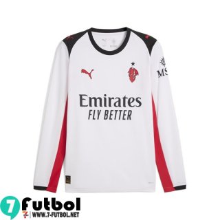 Camiseta Futbol AC Milan Segunda Hombre Manga Larga 25 26