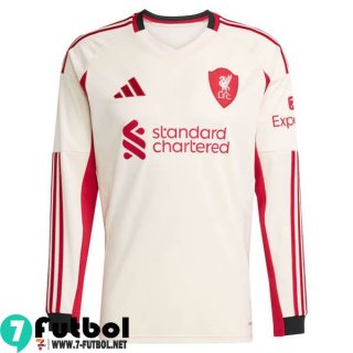 Camiseta Futbol Liverpool Segunda Hombre Manga Larga 25 26