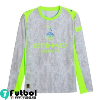 Camiseta Futbol Manchester City Tercera Hombre Manga Larga 25 26