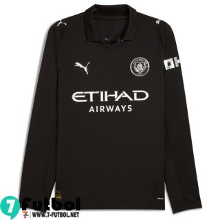 Camiseta Futbol Manchester City Segunda Hombre Manga Larga 25 26