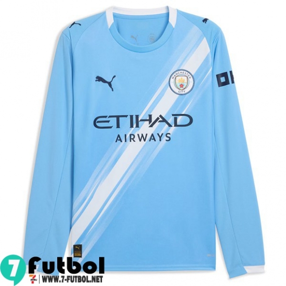Camiseta Futbol Manchester City Primera Hombre Manga Larga 25 26